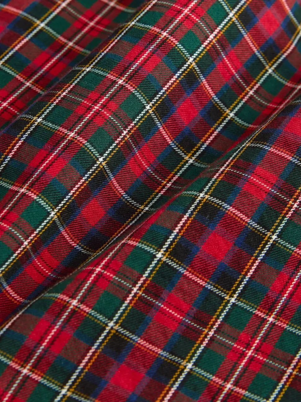 Rood - Geruite blouse met ruches aan de kraag (3-16jaar)