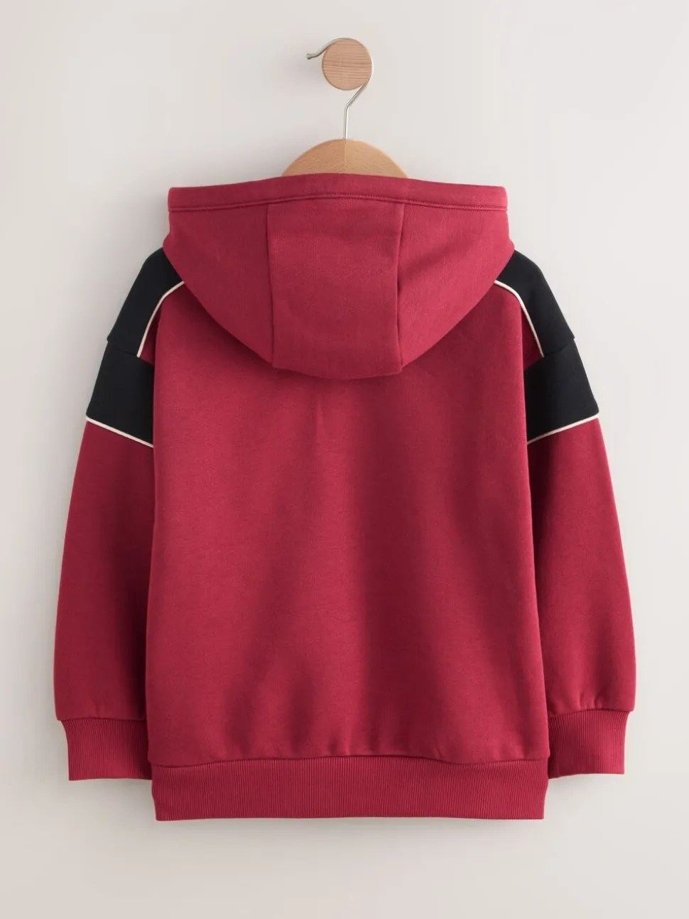Rood - Hoodie met kleurblokken (3 - 16 jr)