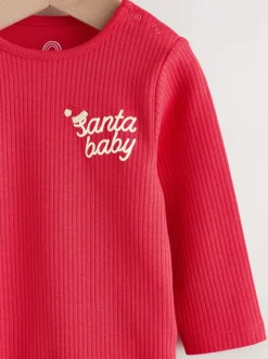 Rood - Kerstmis Baby Bodysuit