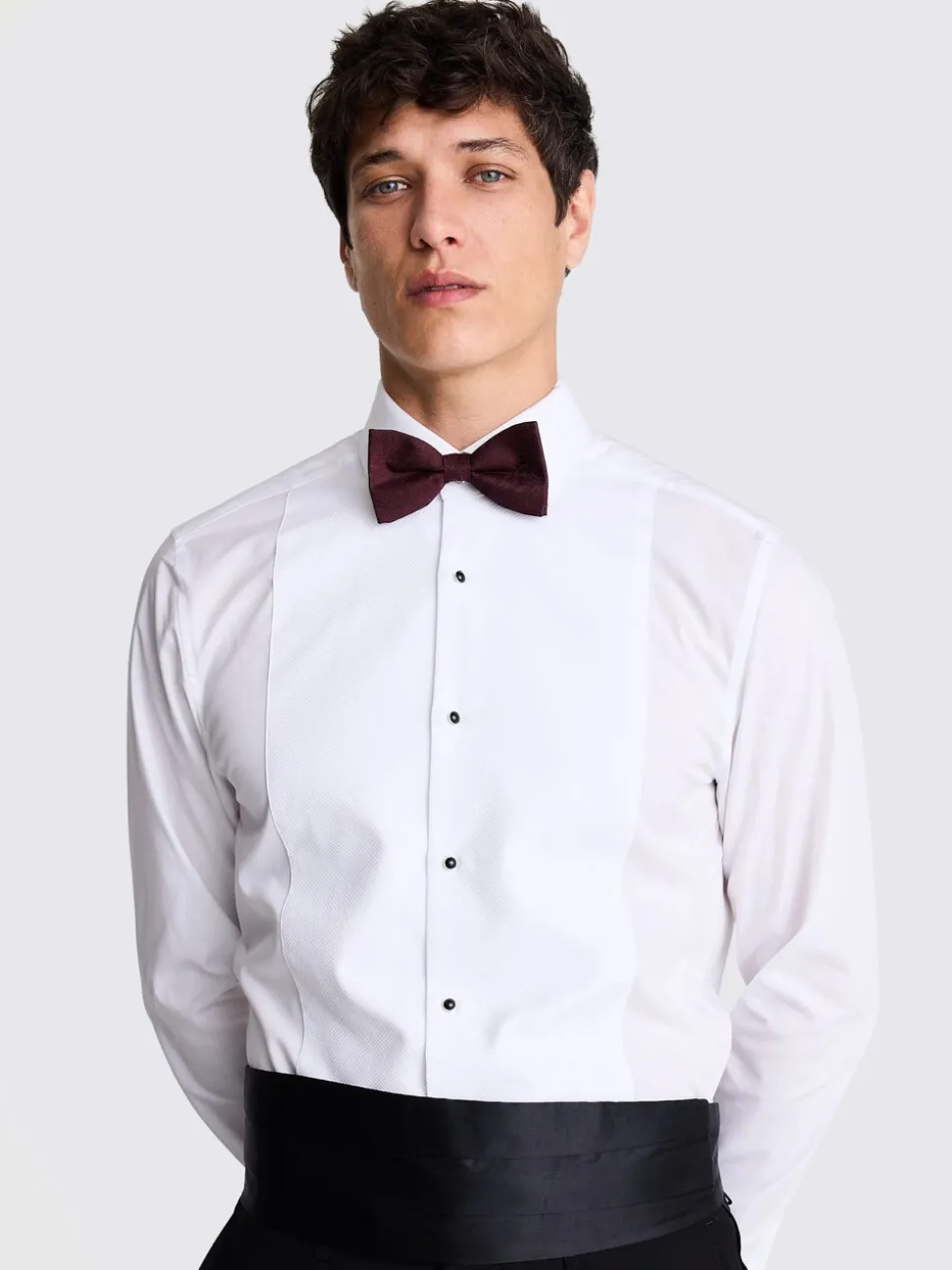 Rood - MOSS Silk Paisley Ready Bow Tie