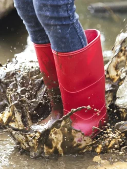 Rood - Muddy Puddles klassieke waterdichte regenlaarzen