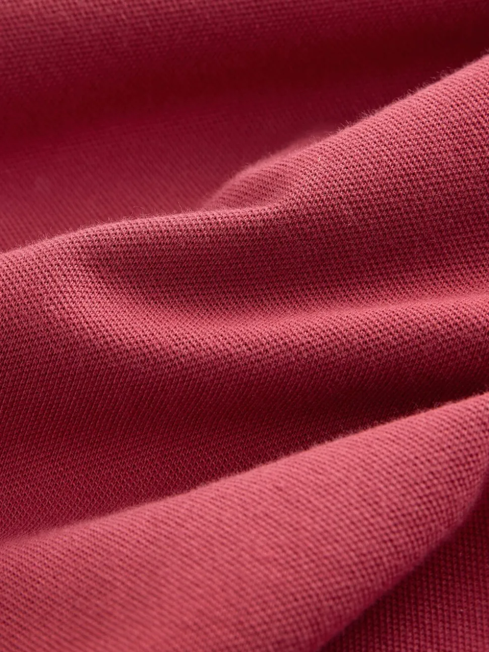 Rood - Normale Pasvorm - Piqué poloshirt met korte mouwen