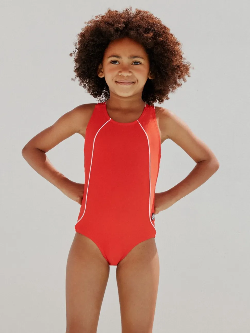 Rood - Racerback Swimsuit (3-16yrs)
