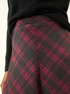 Rood - Roman Panelled Check Midi Skirt