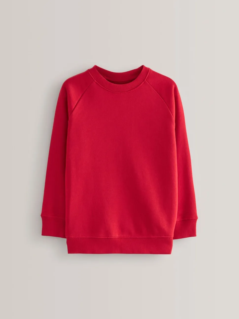 Rood - Schoolsweater met ronde hals (3-17jr)