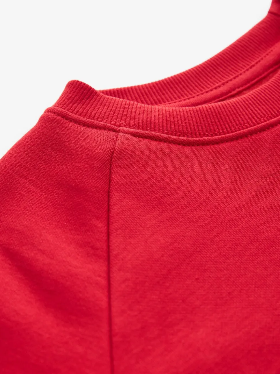 Rood - Schoolsweater met ronde hals (3-17jr)