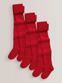 Rood - Set van 3 katoenrijke schoolmaillots