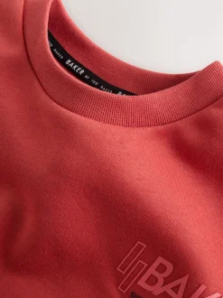 Rood - set van Baker by Ted Baker sweatshirt en cargojoggingbroek