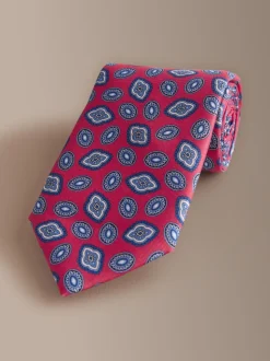 Rood - Signature Silk Italian Geometric Tie