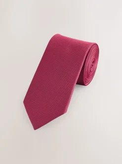 Rood - Smal - Stropdas met textuur