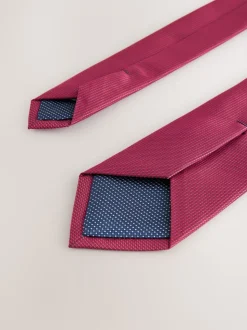 Rood - Smal - Stropdas met textuur
