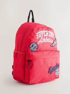 Rood - Superdry Back to School Embroidered Varsity Badge Logo Backpack