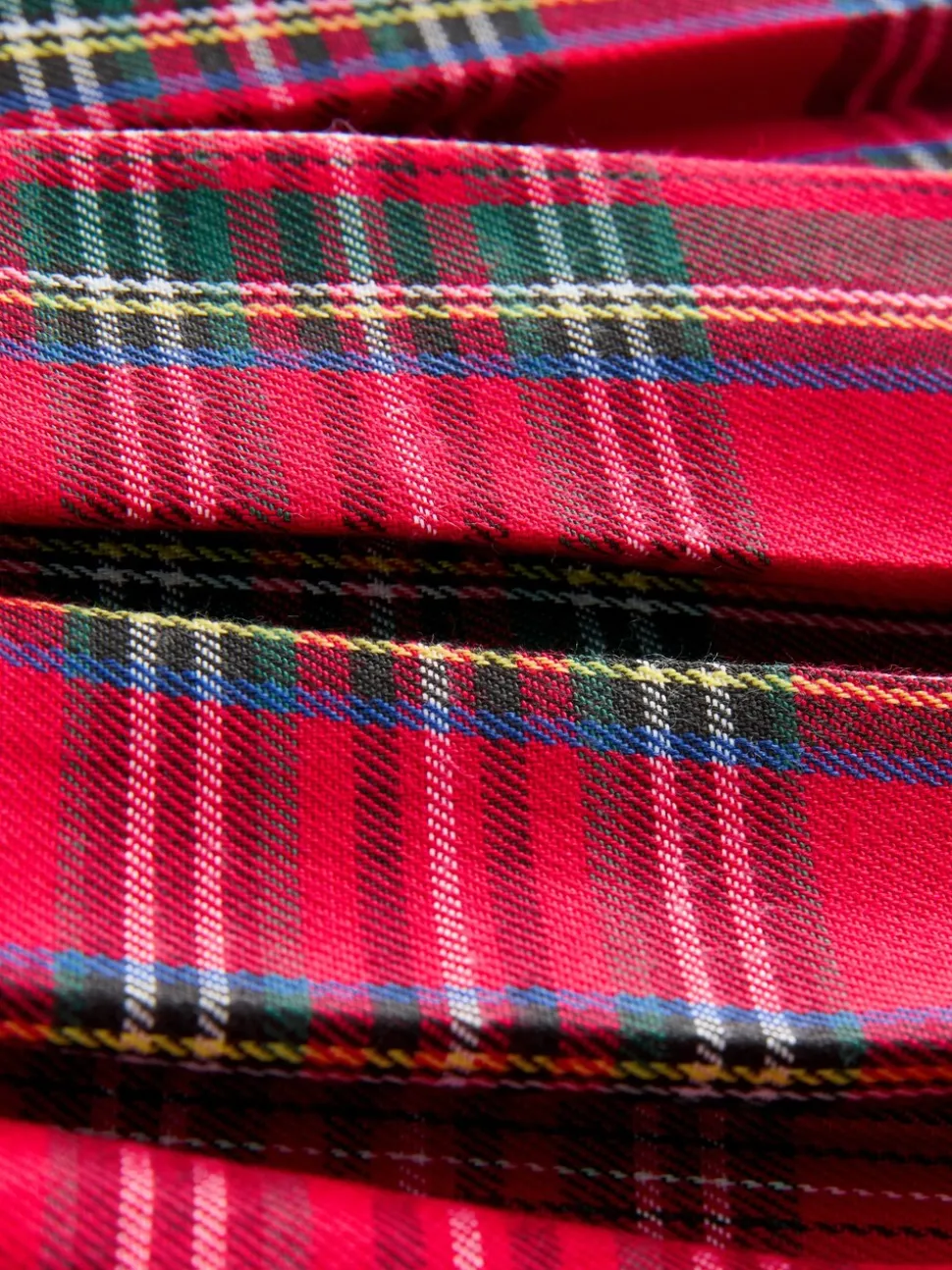 Rood - Tartan Bow Skirt with Navy Tights (3mths-7yrs)