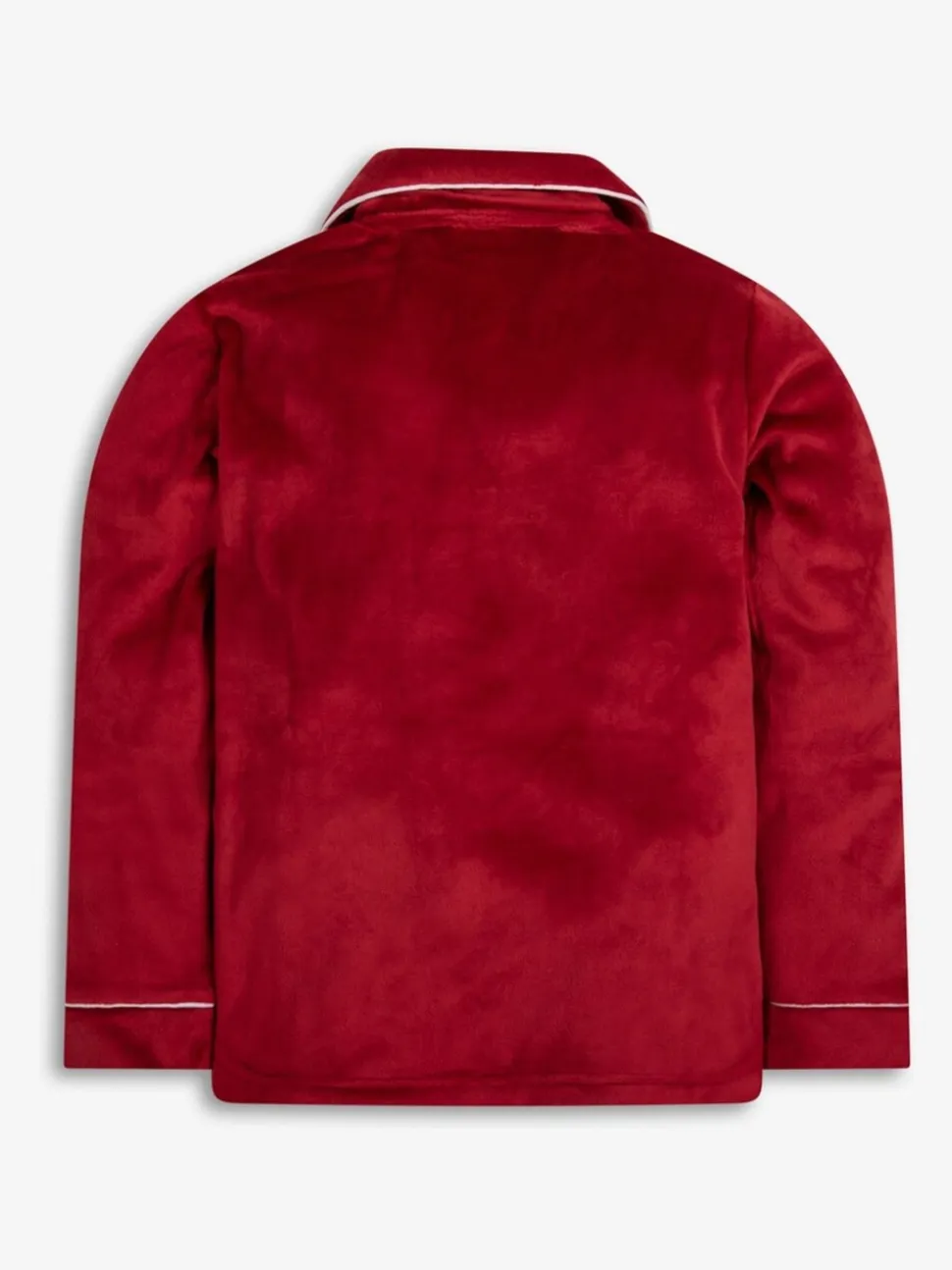 Rood - The Little Tailor Luxe kerstpyjama voor kinderen van zacht aanvoelend velours