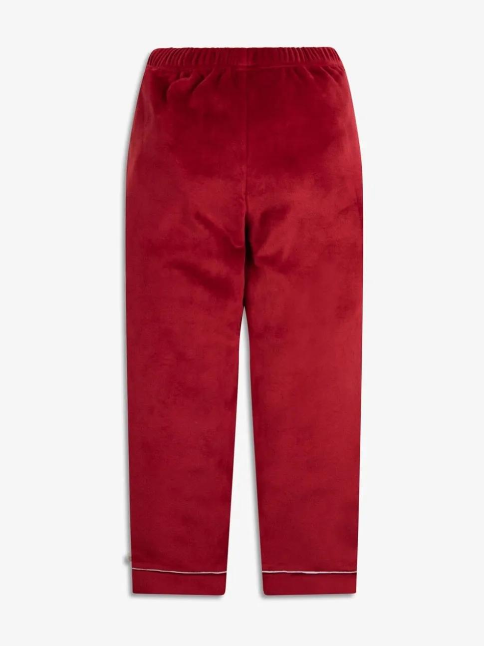Rood - The Little Tailor Luxe kerstpyjama voor kinderen van zacht aanvoelend velours