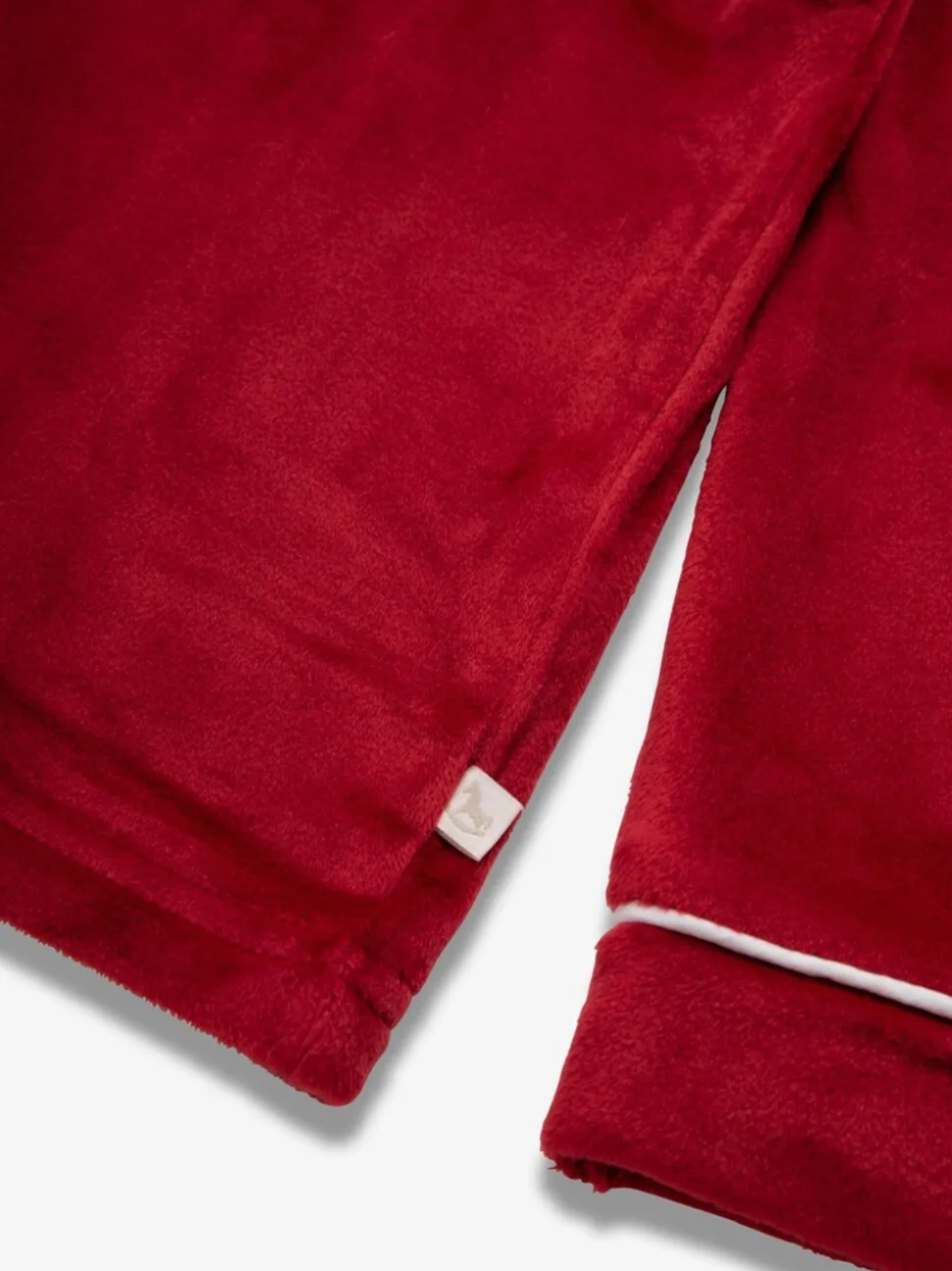 Rood - The Little Tailor Luxe kerstpyjama voor kinderen van zacht aanvoelend velours