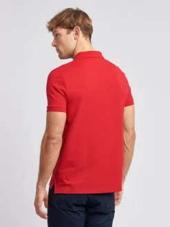 Rood - U.S. Polo Assn. Regular Fit Mens Player 3 Pique 100% Cotton Polo Shirt
