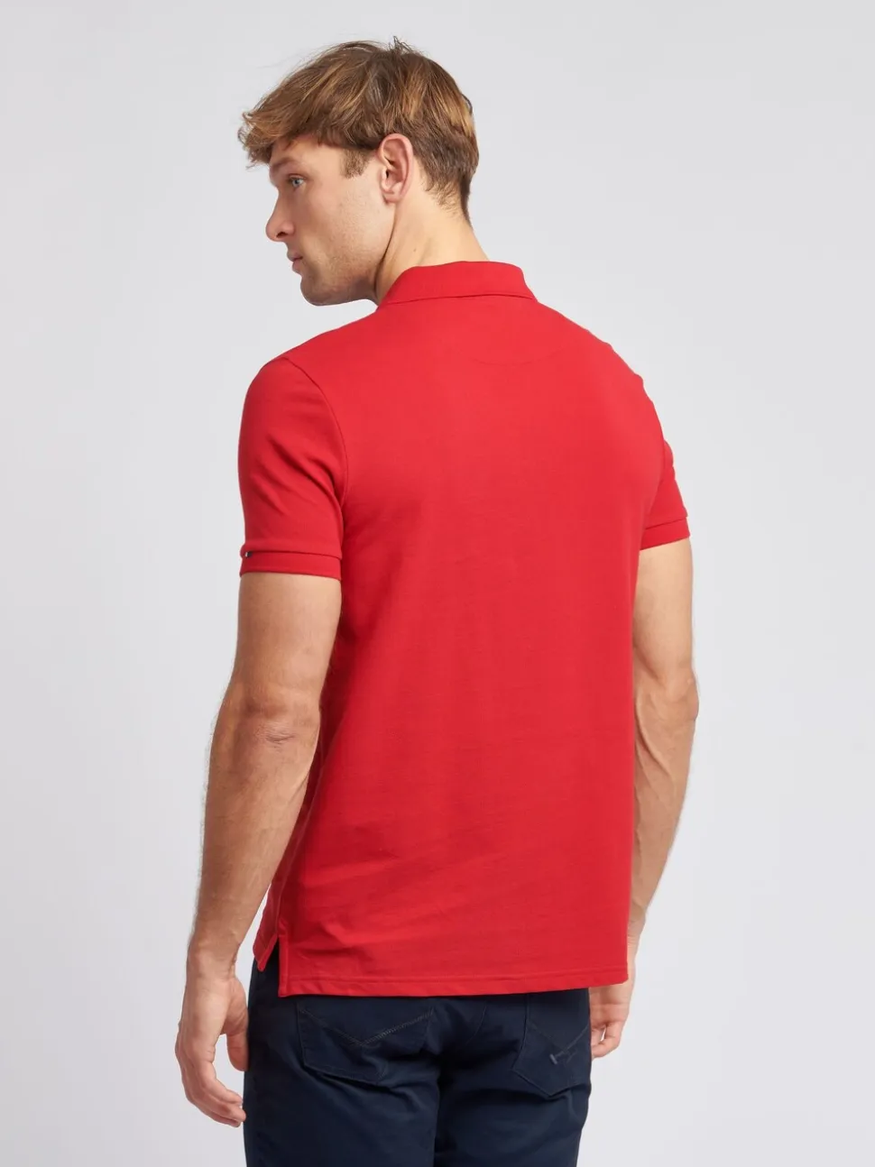 Rood - U.S. Polo Assn. Regular Fit Mens Player 3 Pique 100% Cotton Polo Shirt