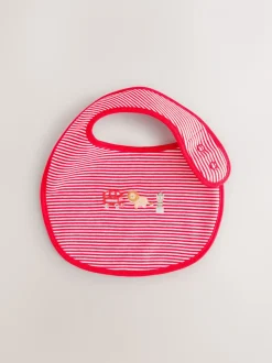 Rood - Verpakking met 3 babyslabbetjes