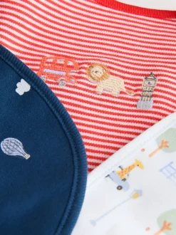 Rood - Verpakking met 3 babyslabbetjes