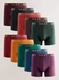 Rood - Verpakking van 10 - Boxershorts met A-voorkant