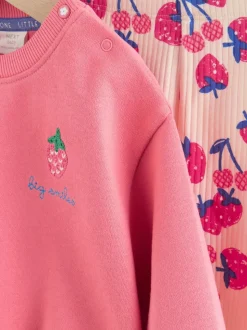 Rood aardbei - Baby Sweatshirt and Leggings 2 Piece Set (0mths-2yrs)