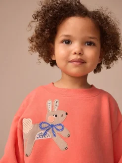 Rood figuurtjes - Relaxte sweaterjurk (3mnd-7jr)