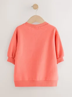Rood figuurtjes - Relaxte sweaterjurk (3mnd-7jr)