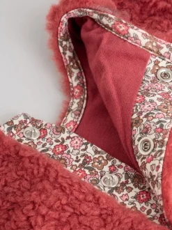 Rood gebloemd - 2 -delige Set van Fleece Tops en Leggings voor Baby''s (0mnd-2jr)