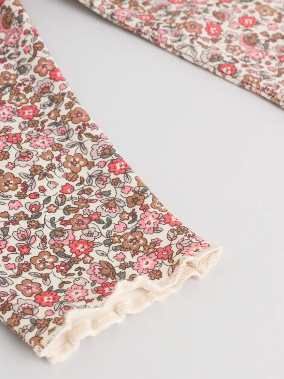 Rood gebloemd - 2 -delige Set van Fleece Tops en Leggings voor Baby''s (0mnd-2jr)