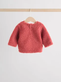 Rood gebloemd - 2 -delige Set van Fleece Tops en Leggings voor Baby''s (0mnd-2jr)