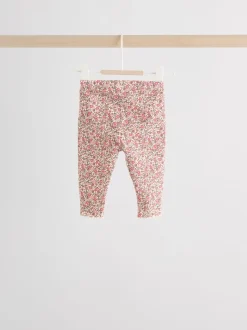 Rood gebloemd - 2 -delige Set van Fleece Tops en Leggings voor Baby''s (0mnd-2jr)