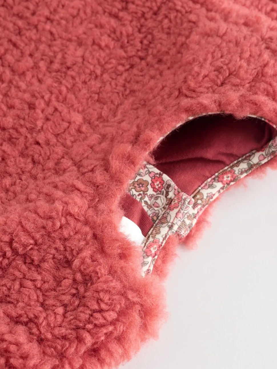 Rood gebloemd - 2 -delige Set van Fleece Tops en Leggings voor Baby''s (0mnd-2jr)