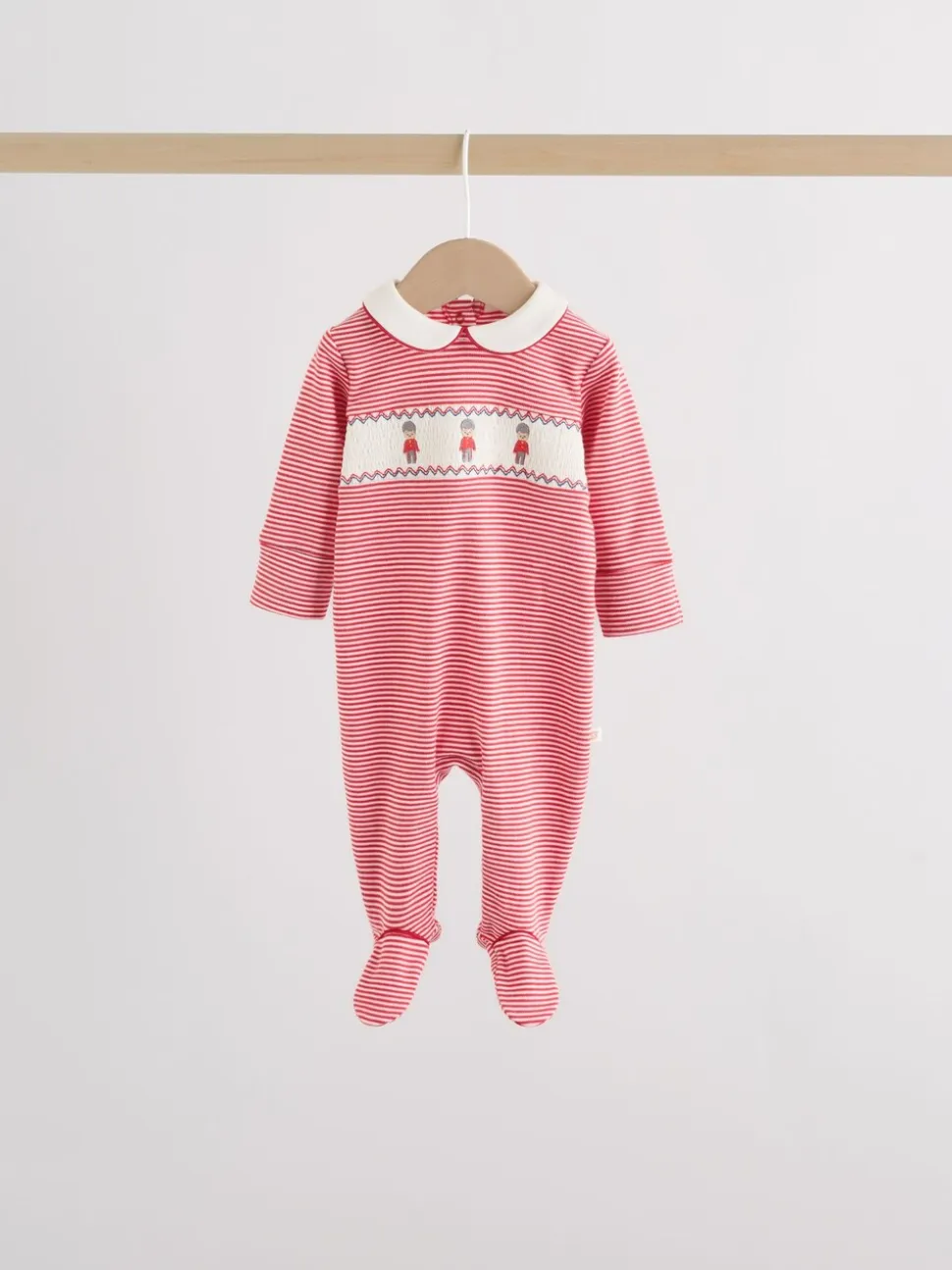 Rood met beer - Verpakking van 3 babypyjama's (0-2jr)