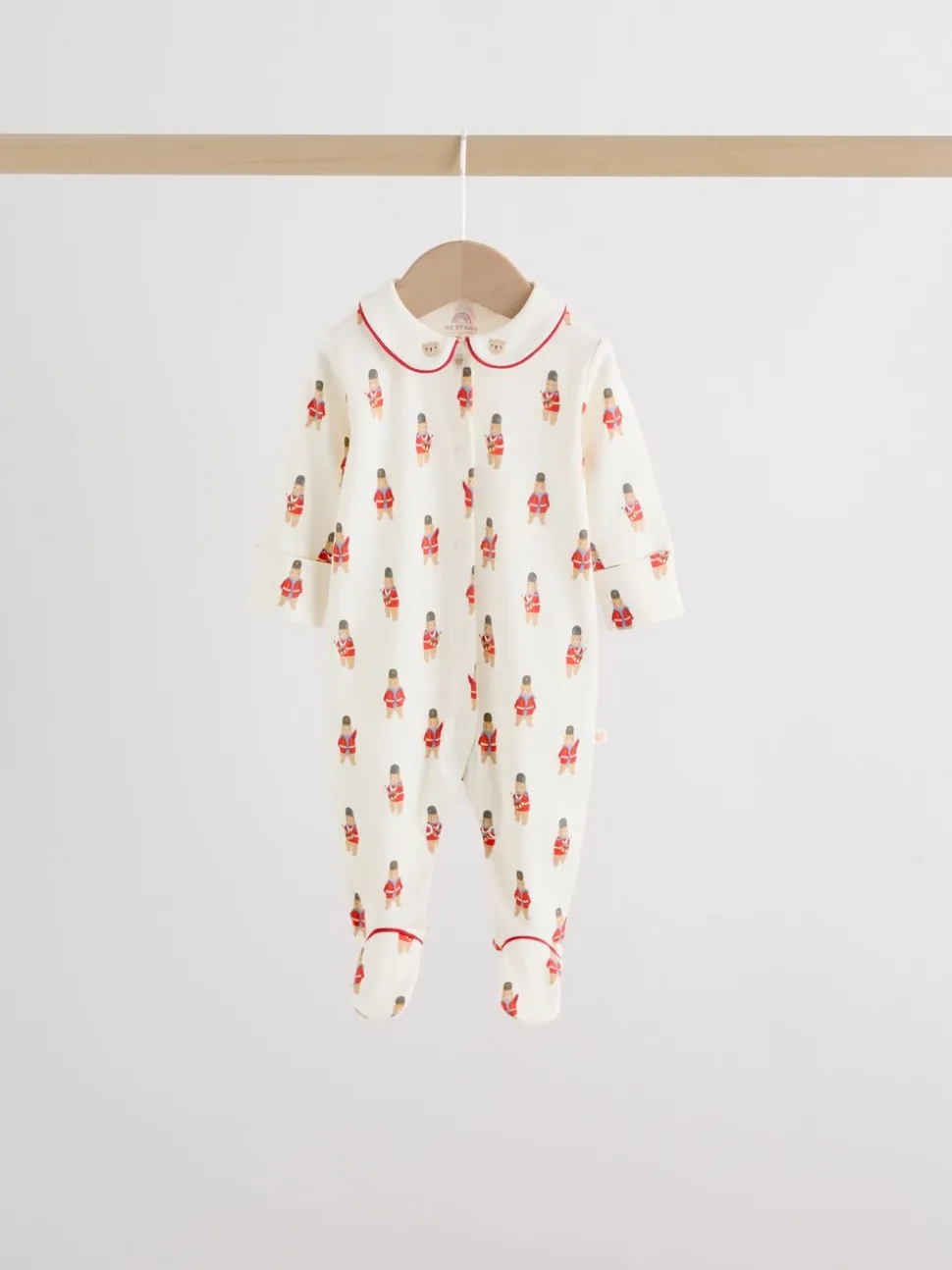 Rood met beer - Verpakking van 3 babypyjama's (0-2jr)