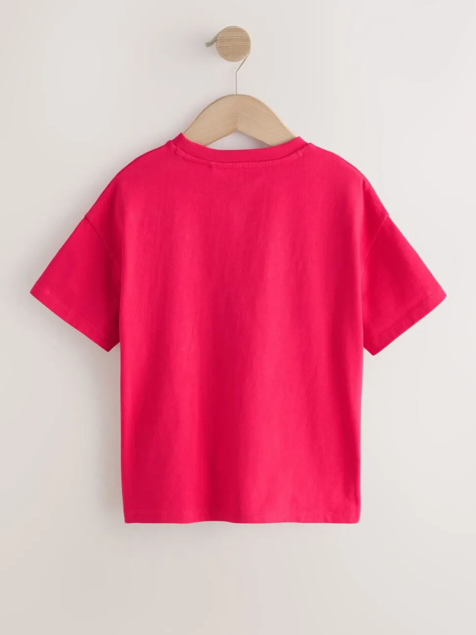 Rood met hartjesprint - T-shirt met lovertjes (3-16 jr)