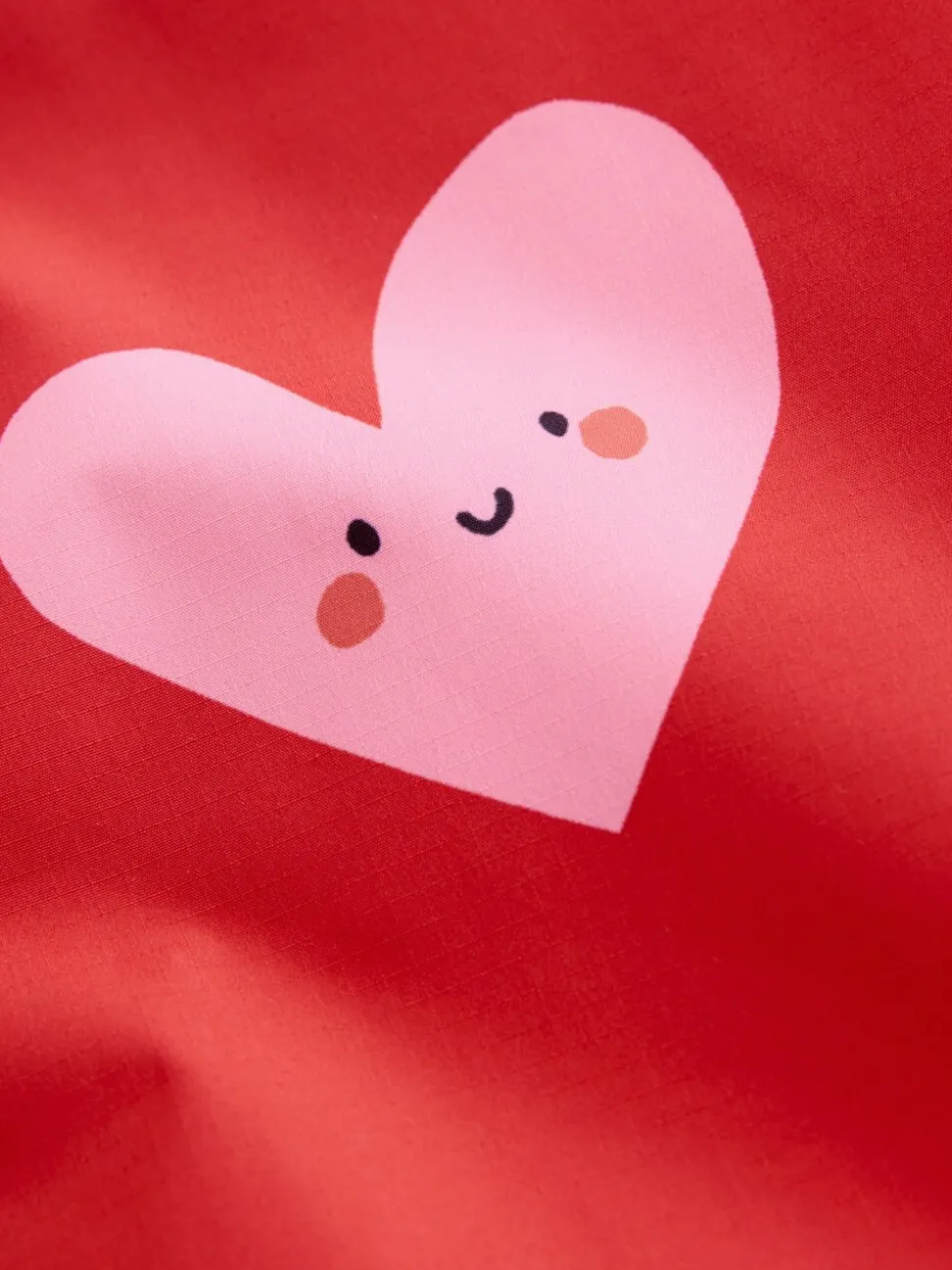 Rood met hartjesprint - Waterbestendig regenpak met print (6 mnd-7 jr)