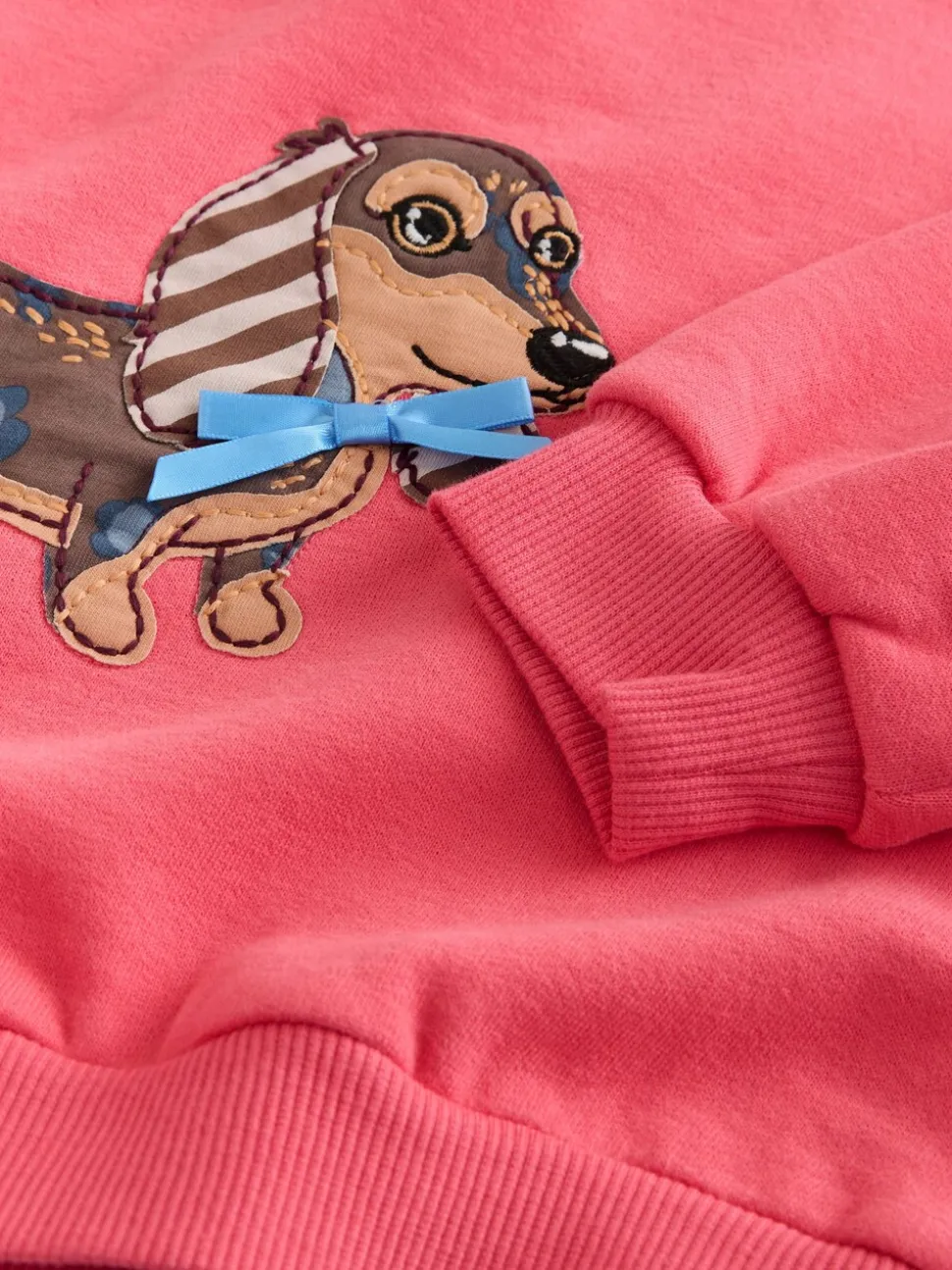 Rood met hond - Sweatshirt met ronde hals (3 mnd-7 jr)