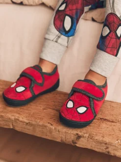 Rood Spiderman Marvel - Pantoffels met print, klittenbandsluiting en kuipzool