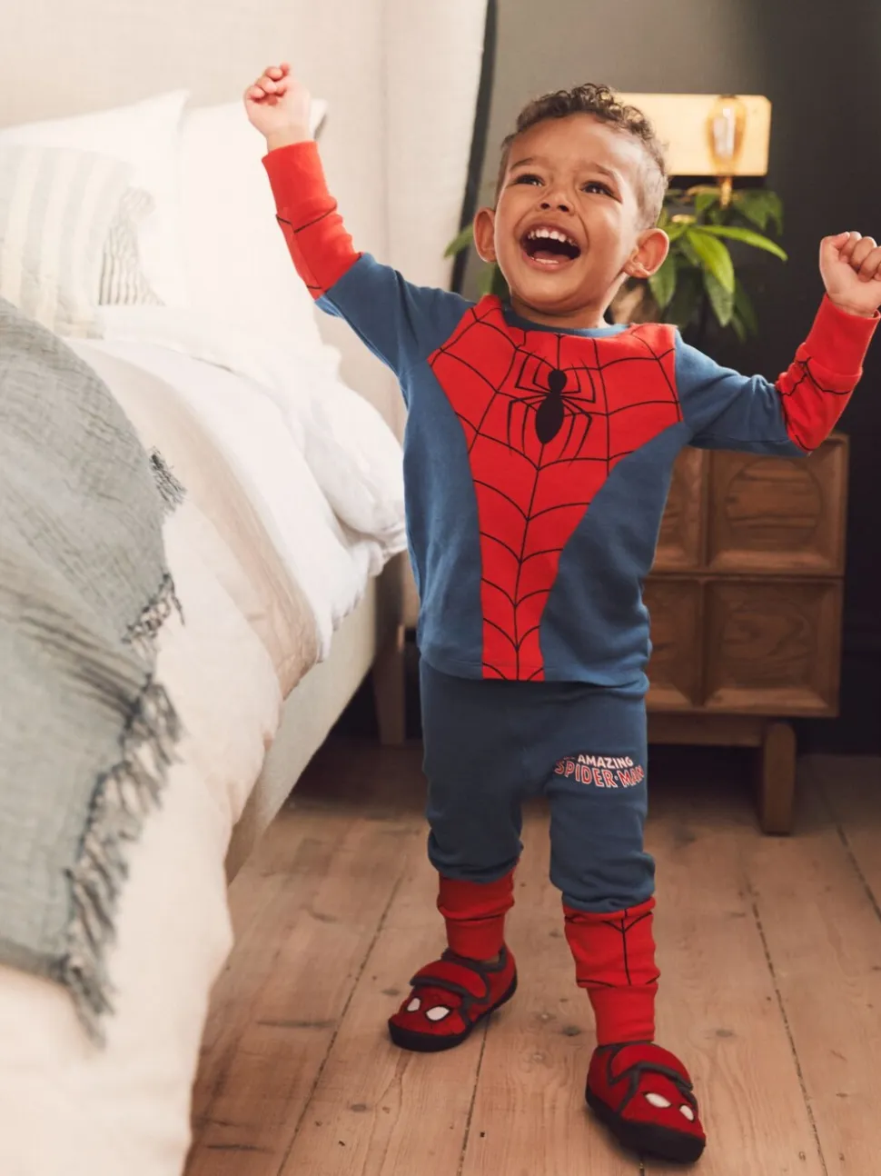 Rood Spiderman Marvel - Pantoffels met print, klittenbandsluiting en kuipzool
