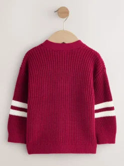 Rood varsity - Vest met figuurtjes (3mnd-7jr)