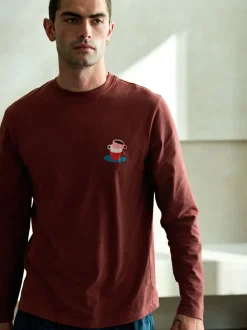 Rood/blauw - Graphic Long Sleeve Jersey Pyjamas Set