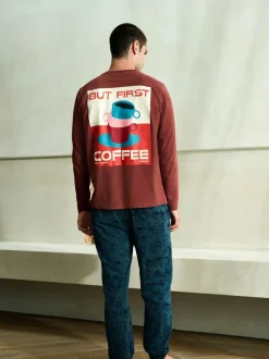 Rood/blauw - Graphic Long Sleeve Jersey Pyjamas Set