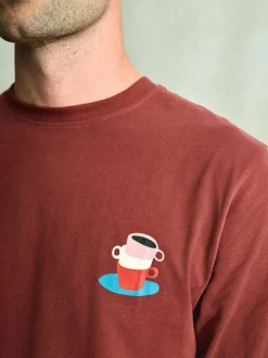 Rood/blauw - Graphic Long Sleeve Jersey Pyjamas Set