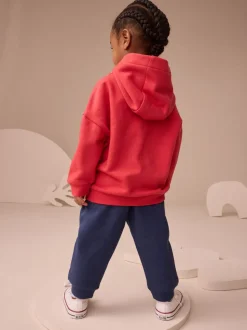 Rood/Blauw appliqué transport - Set met hoodie en joggingbroek (3 mnd - 7 jr)