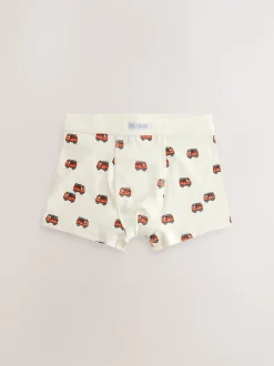 Rood/blauw met hulpvoertuigenprint - Verpakking van 7 boxershorts (1,5 - 12 jr)