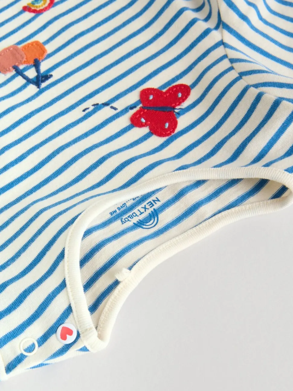 Rood/blauw/crème - 6 -delige set van top met lange mouwen en leggings (0mnd -3jr)
