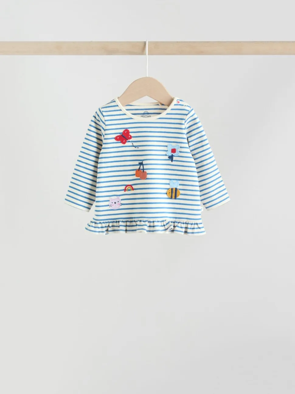 Rood/blauw/crème - 6 -delige set van top met lange mouwen en leggings (0mnd -3jr)