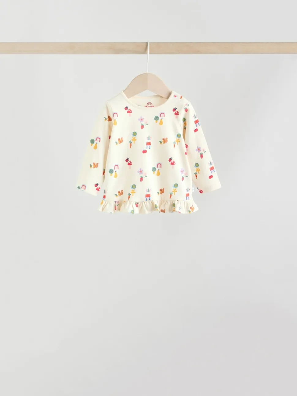 Rood/blauw/crème - 6 -delige set van top met lange mouwen en leggings (0mnd -3jr)