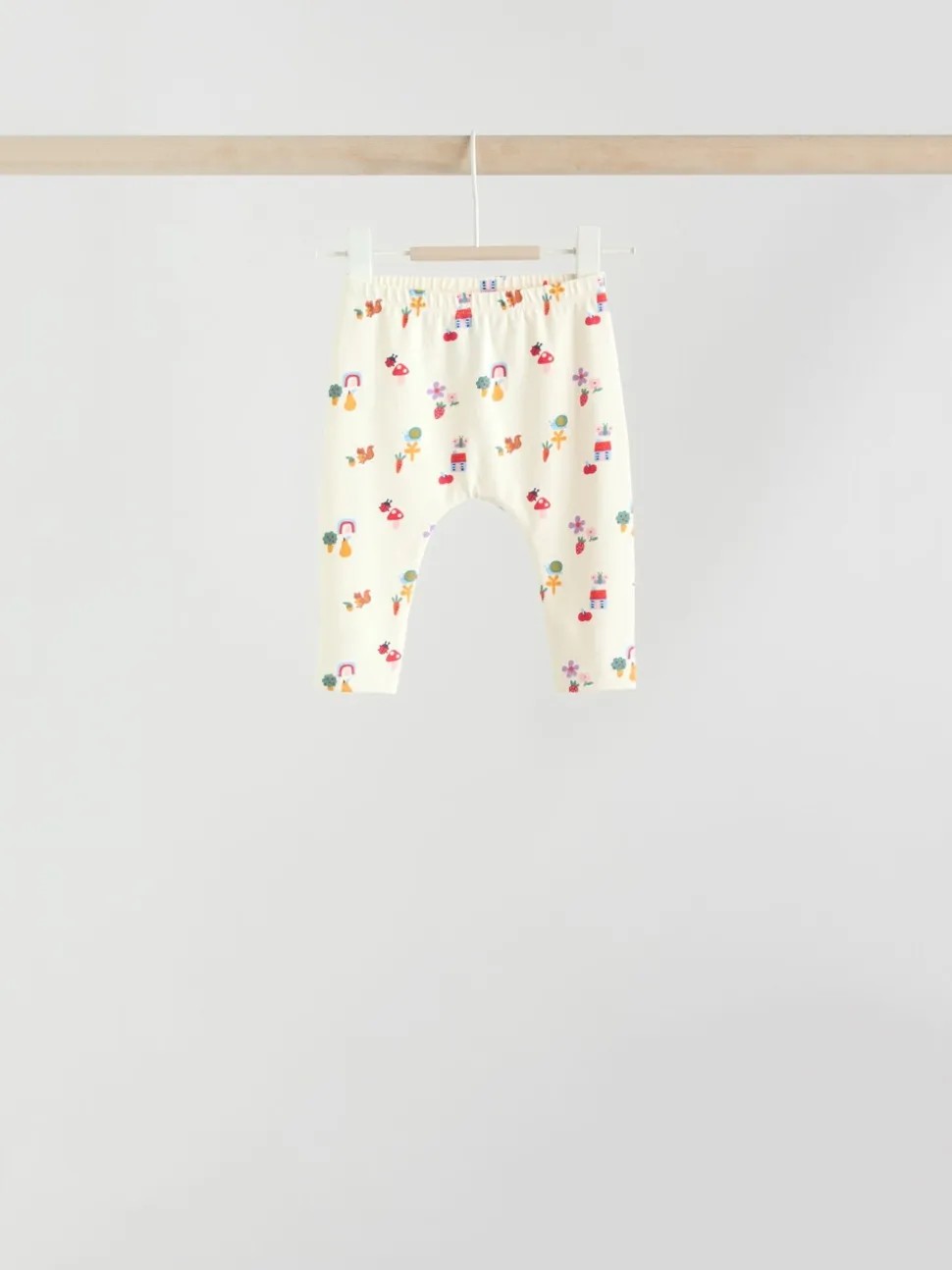 Rood/blauw/crème - 6 -delige set van top met lange mouwen en leggings (0mnd -3jr)